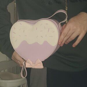 Candy heart lollipop cross body purse